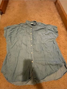 Time and Tru blue denim button up shirt in a L